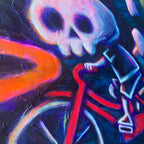 2025 On My Way Home Painted Canvas – gothic art by Akumu Ink, alt fashion art from Akumu Ink Clothing
