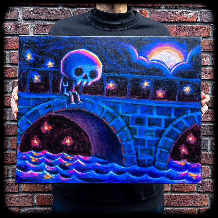 2025 Sitting on a Bridge Painted Canvas