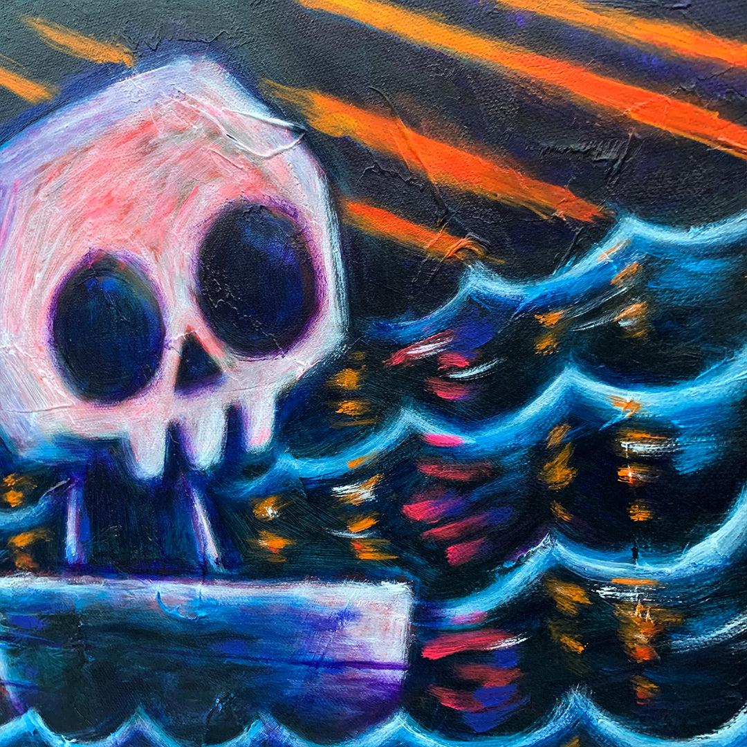 Reflections of What We Were 50x60cm Painted Canvas – gothic art by Akumu Ink, alt fashion art from Akumu Ink Clothing