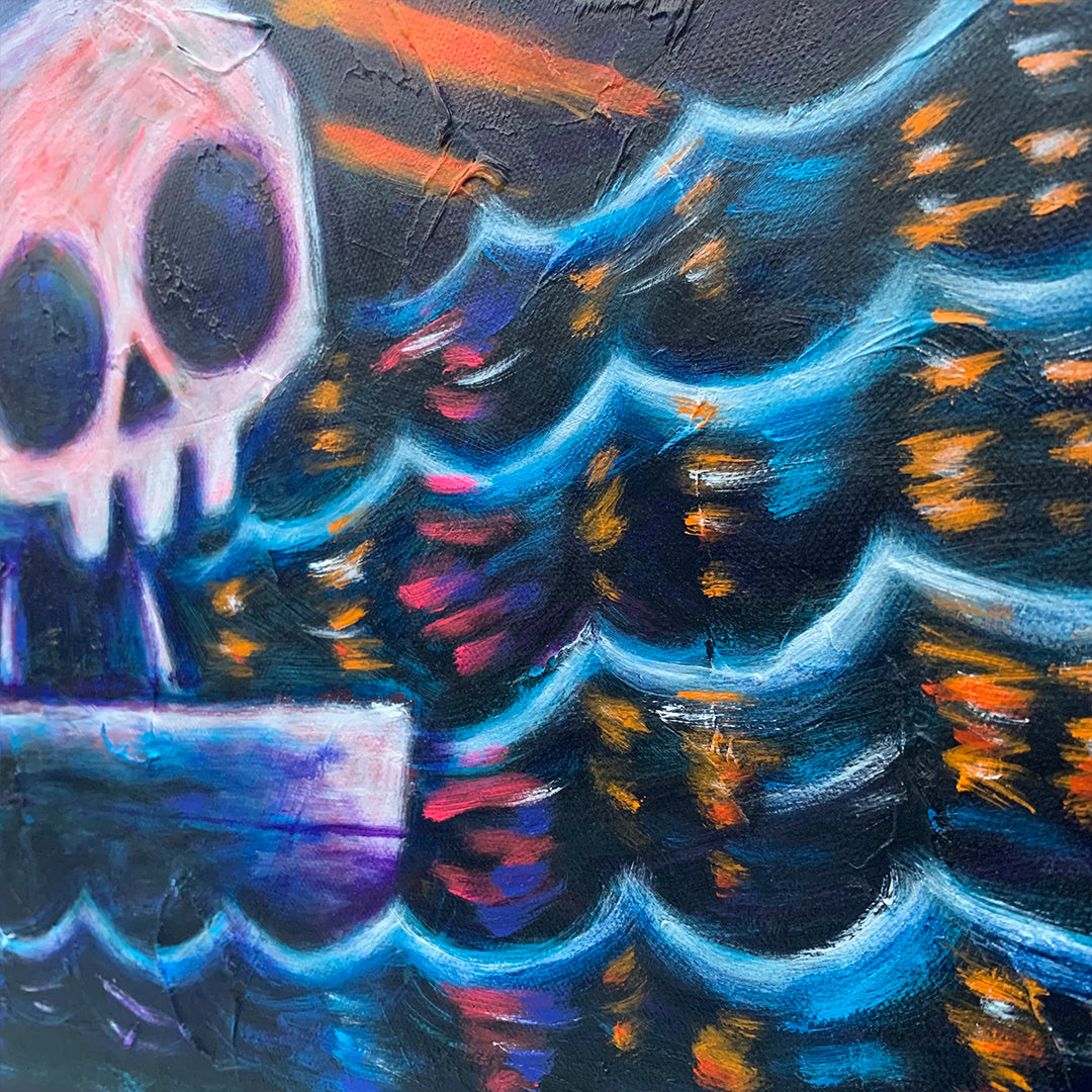 Reflections of What We Were 50x60cm Painted Canvas – gothic art by Akumu Ink, alt fashion art from Akumu Ink Clothing