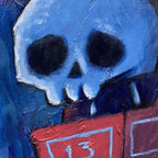 Get Me Off This Ride 50x60cm Painted Canvas – gothic art by Akumu Ink, alt fashion art from Akumu Ink Clothing