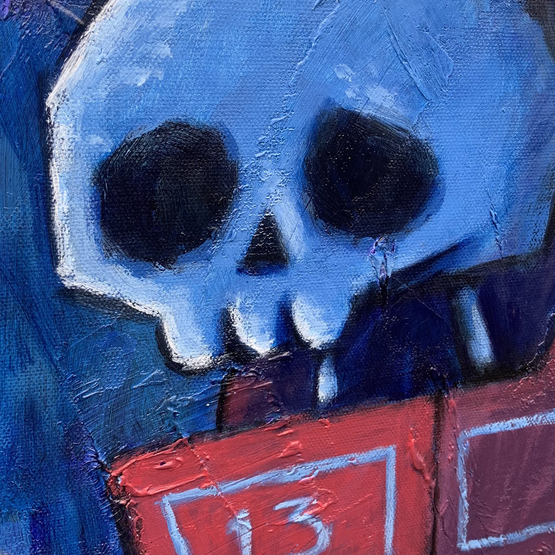 Get Me Off This Ride 50x60cm Painted Canvas – gothic art by Akumu Ink, alt fashion art from Akumu Ink Clothing