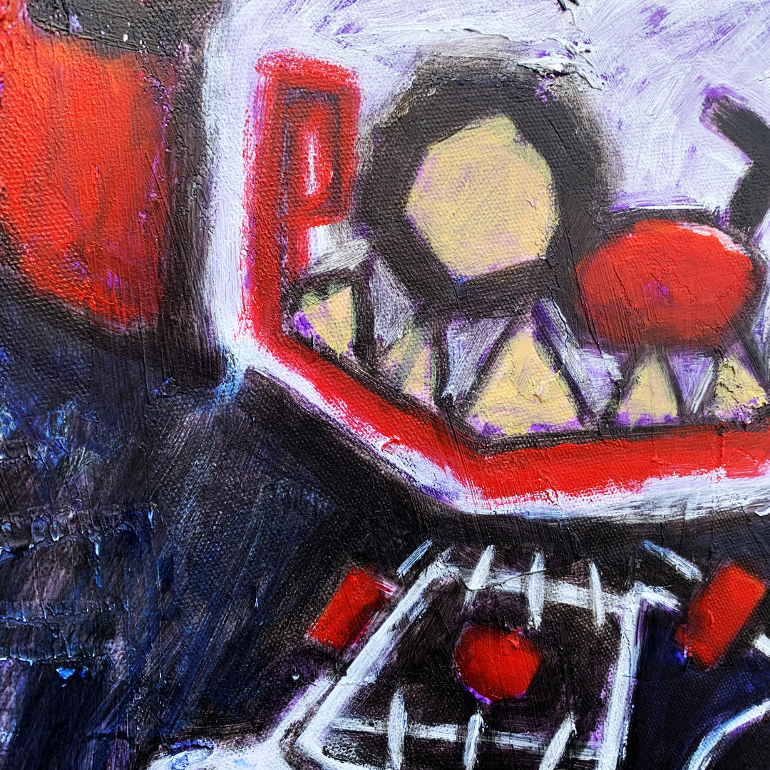 It's All A Joke 50x60cm Painted Canvas – gothic art by Akumu Ink, alt fashion art from Akumu Ink Clothing