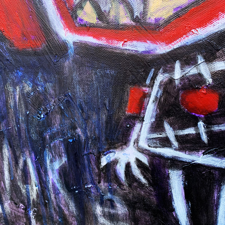 It's All A Joke 50x60cm Painted Canvas – gothic art by Akumu Ink, alt fashion art from Akumu Ink Clothing