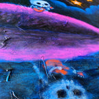 By the Lake, Under the Stars 50x60cm Painted Canvas – gothic art by Akumu Ink, alt fashion art from Akumu Ink Clothing