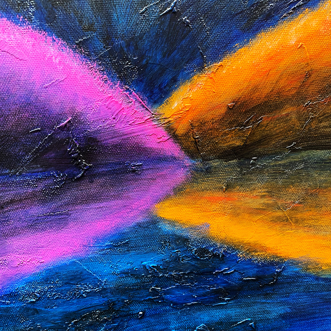 By the Lake, Under the Stars 50x60cm Painted Canvas – gothic art by Akumu Ink, alt fashion art from Akumu Ink Clothing