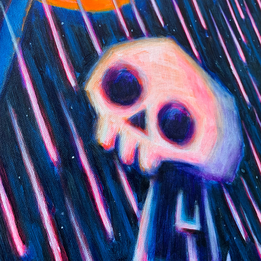 Night Light 40x50cm Painted Canvas – gothic art by Akumu Ink, alt fashion art from Akumu Ink Clothing