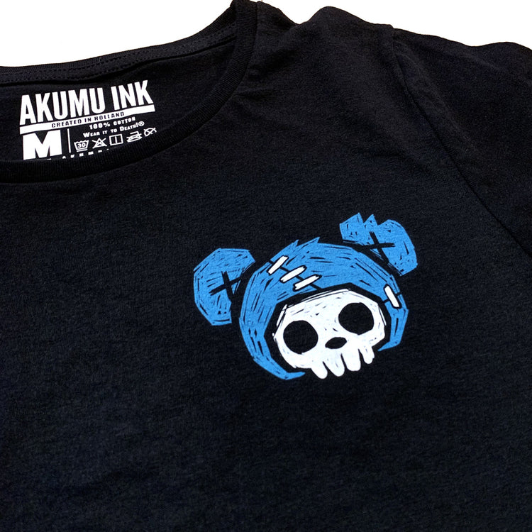 Blue Bear Logo Men Long Sleeve Tshirt – gothic Men Shirts by Akumu Ink, alt fashion art from Akumu Ink Clothing