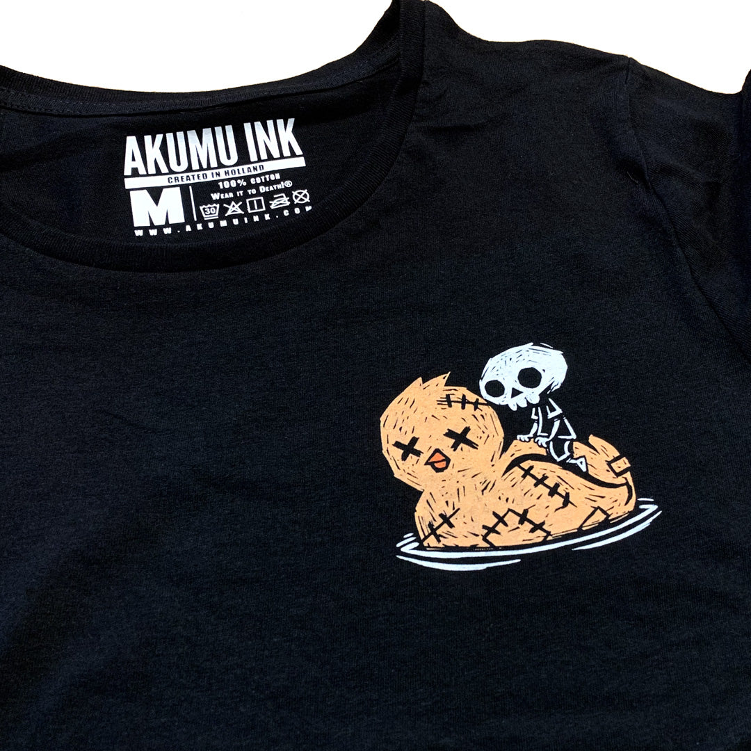 Duck Logo Men Long Sleeve Tshirt – gothic Men Shirts by Akumu Ink, alt fashion art from Akumu Ink Clothing