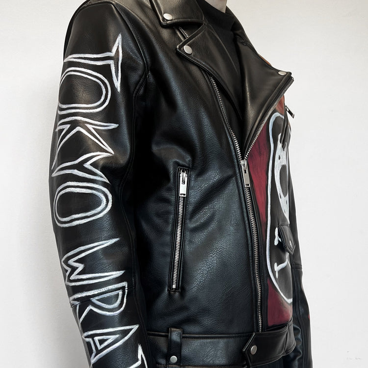 Tokyo Wrath Hand-Painted Jacket – gothic  by Akumu Ink Clothing, alt fashion art from Akumu Ink Clothing