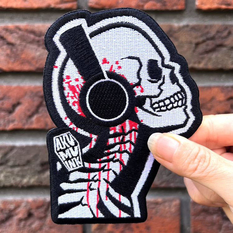 BIG Tone Death Patch – gothic Accessories by Akumu Ink, alt fashion art from Akumu Ink Clothing
