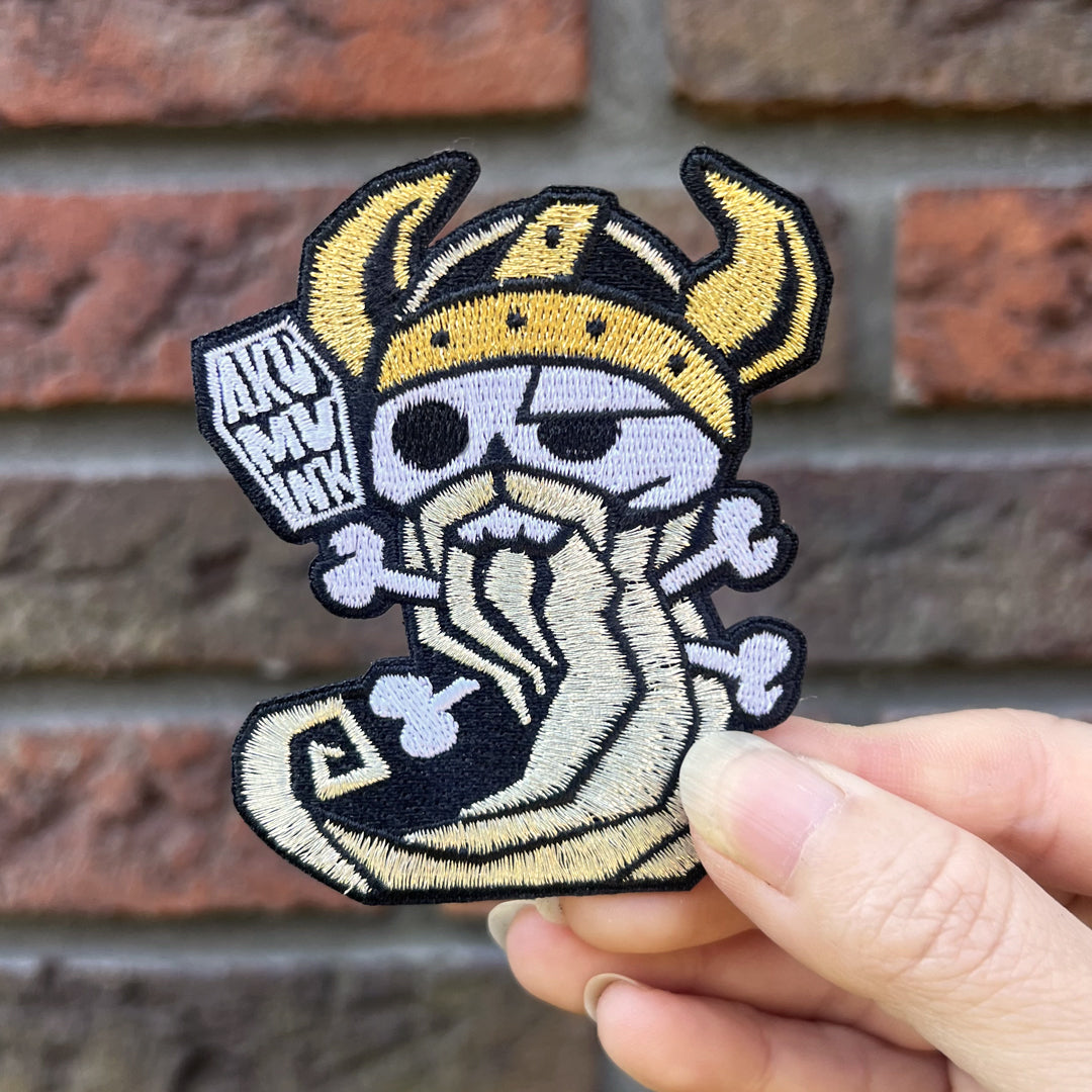 Viking Silver/Gold Patch – gothic Accessories by Akumu Ink, alt fashion art from Akumu Ink Clothing