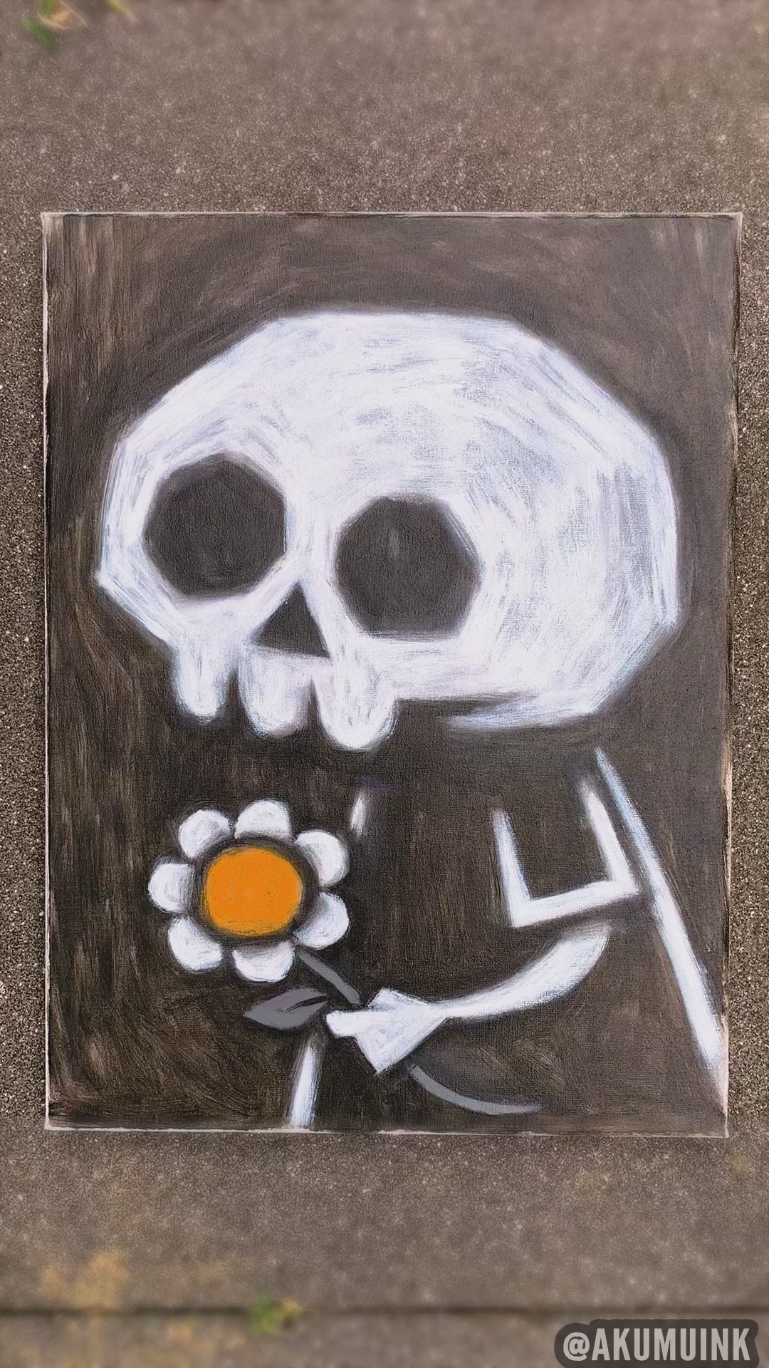 Das letzte Opfer 30x40cm Bemalte Leinwand