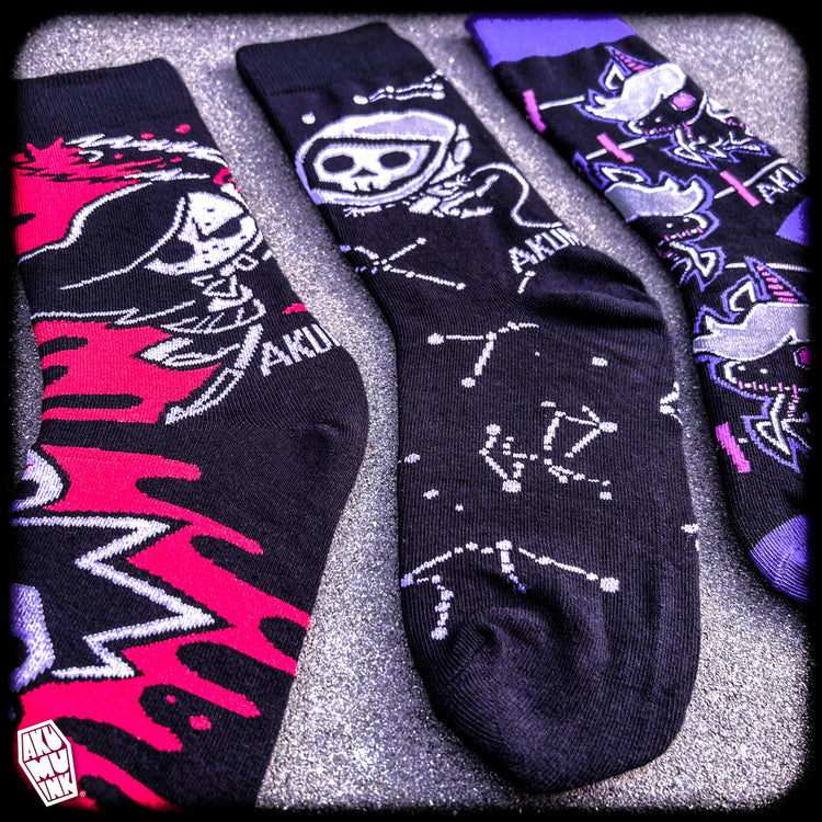 Mystery Sock Pack – gothic socks by Akumu Ink, alt fashion art from Akumu Ink Clothing