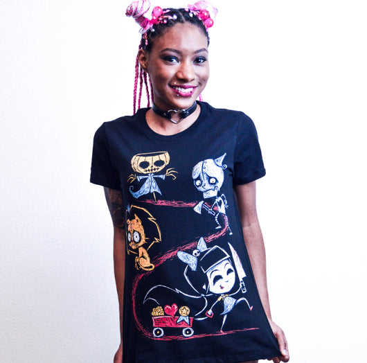 Akumu Ink goth Women Shirts, skull Women Shirts, 