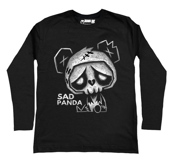 Sad Panda Men Long Sleeve Tshirt, Men Shirts, Akumu ink, goth, emo
