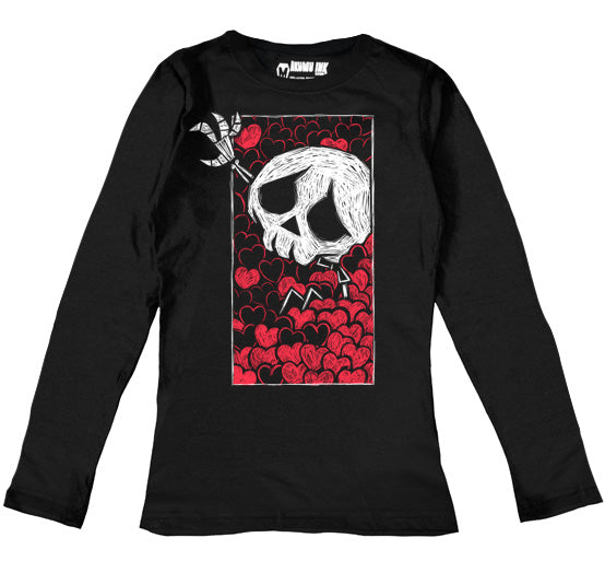 Smothered Women Long Sleeve Tshirt, Women Shirts, Akumu ink, goth, emo