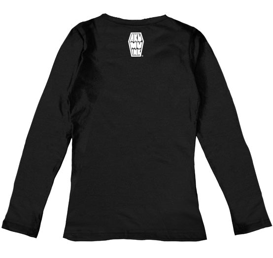 The Death Card Women Long Sleeve Tshirt, Women Shirts, Akumu ink, goth, emo